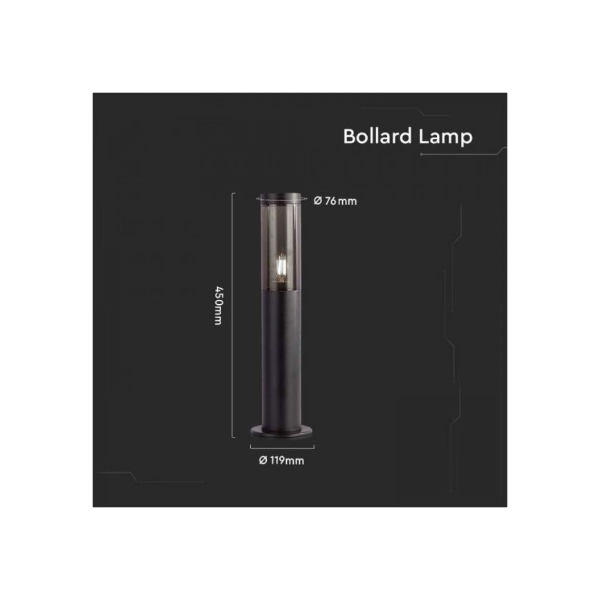 Buitenlamp 1xE27/18W/230V IP44 45 cm