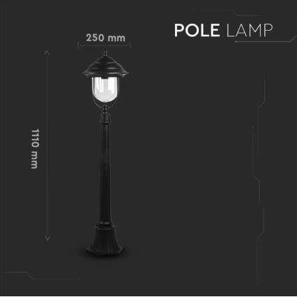 Buitenlamp 1xE27/60W/230V 111 cm IP44