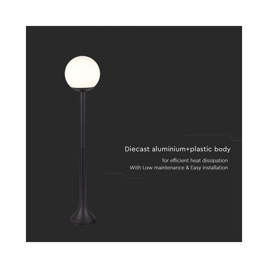 Buitenlamp 1xE27/60W/230V IP44 97 cm zwart