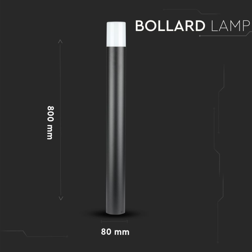 Buitenlamp 1xGU10/35W/230V IP54 80 cm zwart