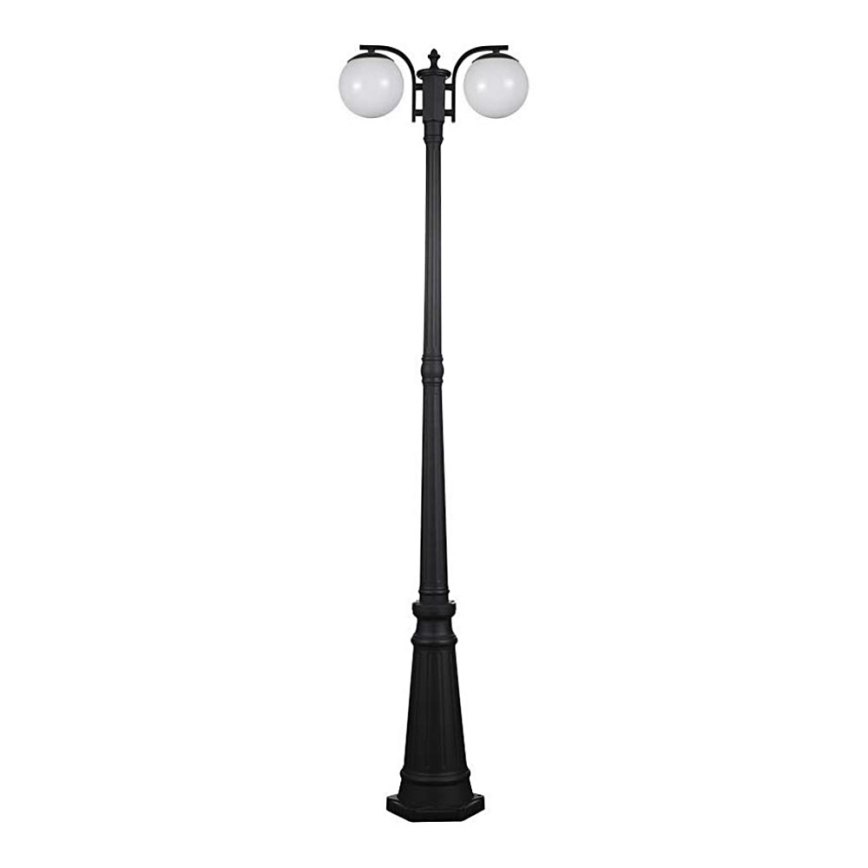 Buitenlamp 2xE27/60W/230V IP44 199 cm zwart