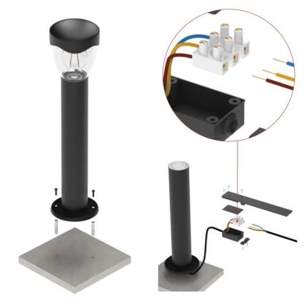Buitenlamp ARTEO 1xE27/15W/230V IP44 50 cm