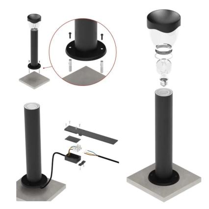 Buitenlamp ARTEO 1xE27/15W/230V IP44 80 cm