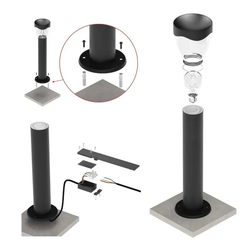 Buitenlamp ARTEO 1xE27/15W/230V IP44 80 cm
