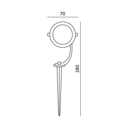 Buitenlamp BLAKE UNO 1xGU10/35W/230V IP65 zwart