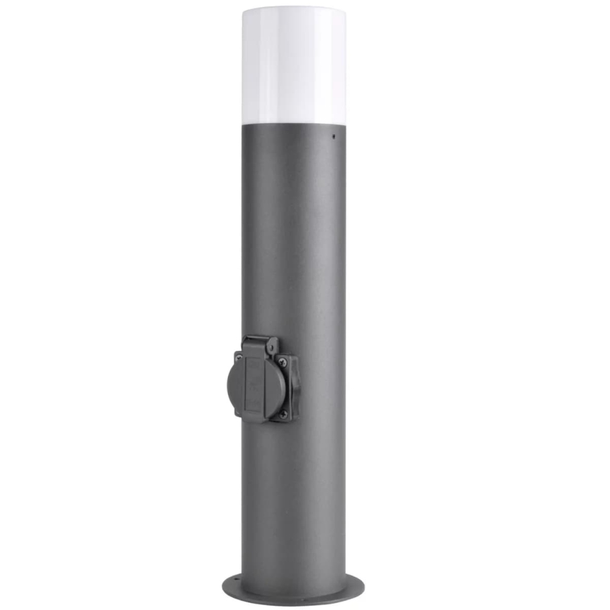 Buitenlamp met stopcontact DALLAS 1xE27/12W/230V IP44 antraciet