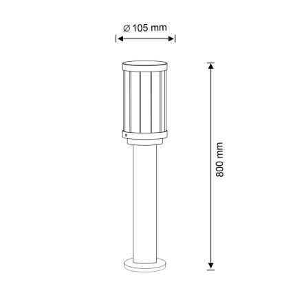 Buitenlamp FIORD 1xE27/10W/230V IP44