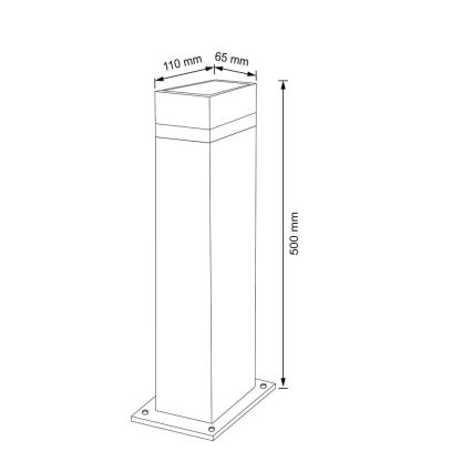 Buitenlamp GILBERT 1xGU10/10W/230V IP44 50 cm