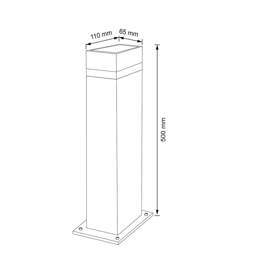 Buitenlamp GILBERT 1xGU10/10W/230V IP44 50 cm