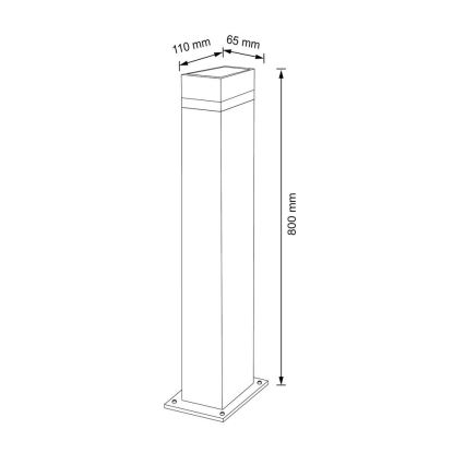 Buitenlamp GILBERT 1xGU10/10W/230V IP44 80 cm