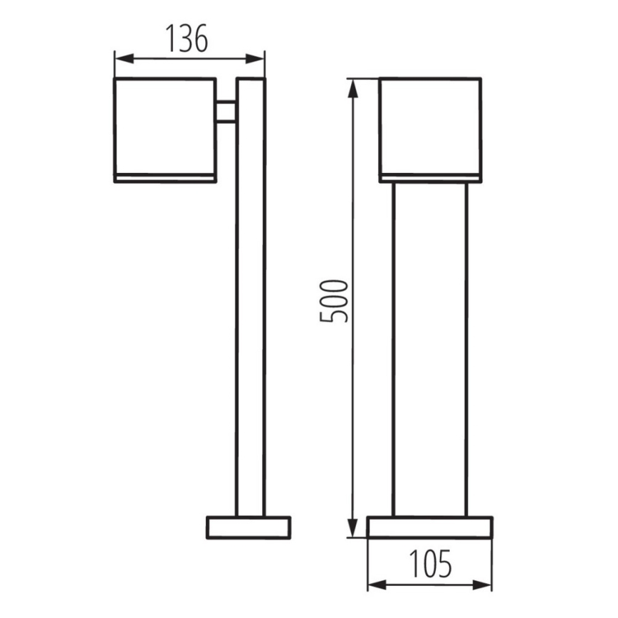Buitenlamp GORI 1xGU10/35W/230V IP44