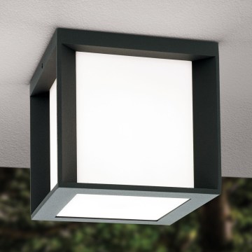 Buitenlamp HENRY 1xE27/15W/230V 16x16 cm IP44 antraciet