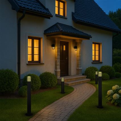 Buitenlamp KUUSAMO 1xE27/20W/230V 74 cm IP54 antraciet