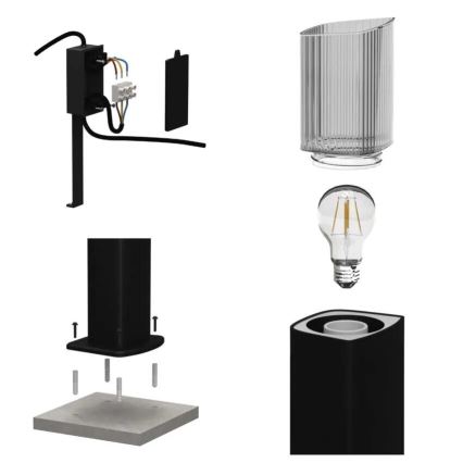 Buitenlamp LANA 1xE27/25W/230V IP54 45 cm