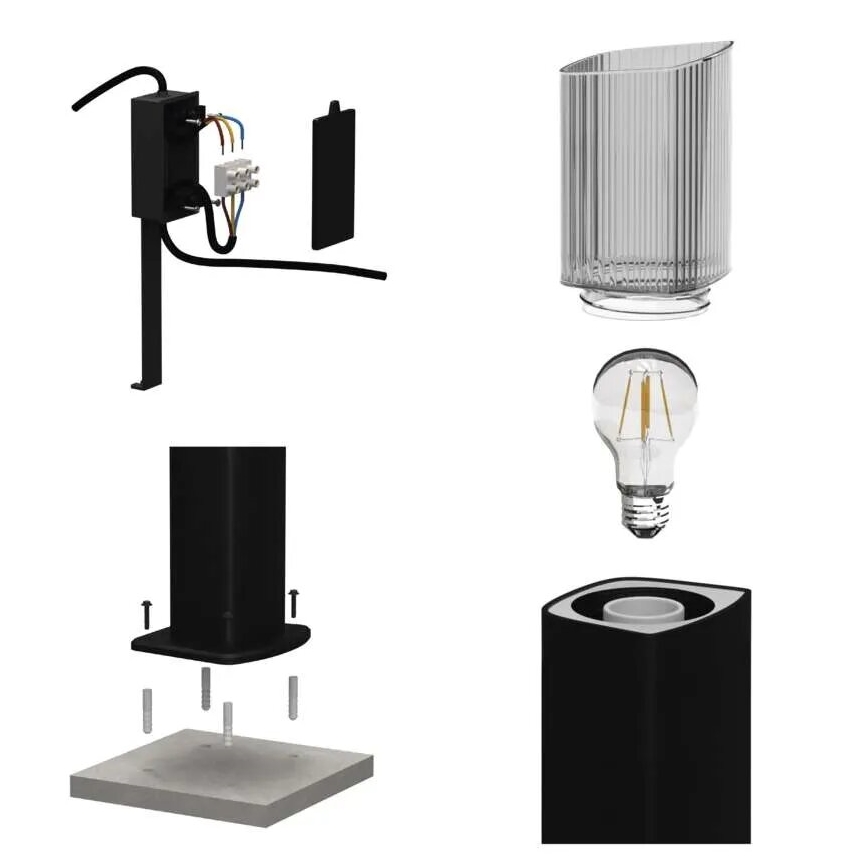 Buitenlamp LANA 1xE27/25W/230V IP54 45 cm