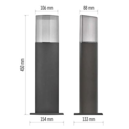 Buitenlamp LANA 1xE27/25W/230V IP54 45 cm