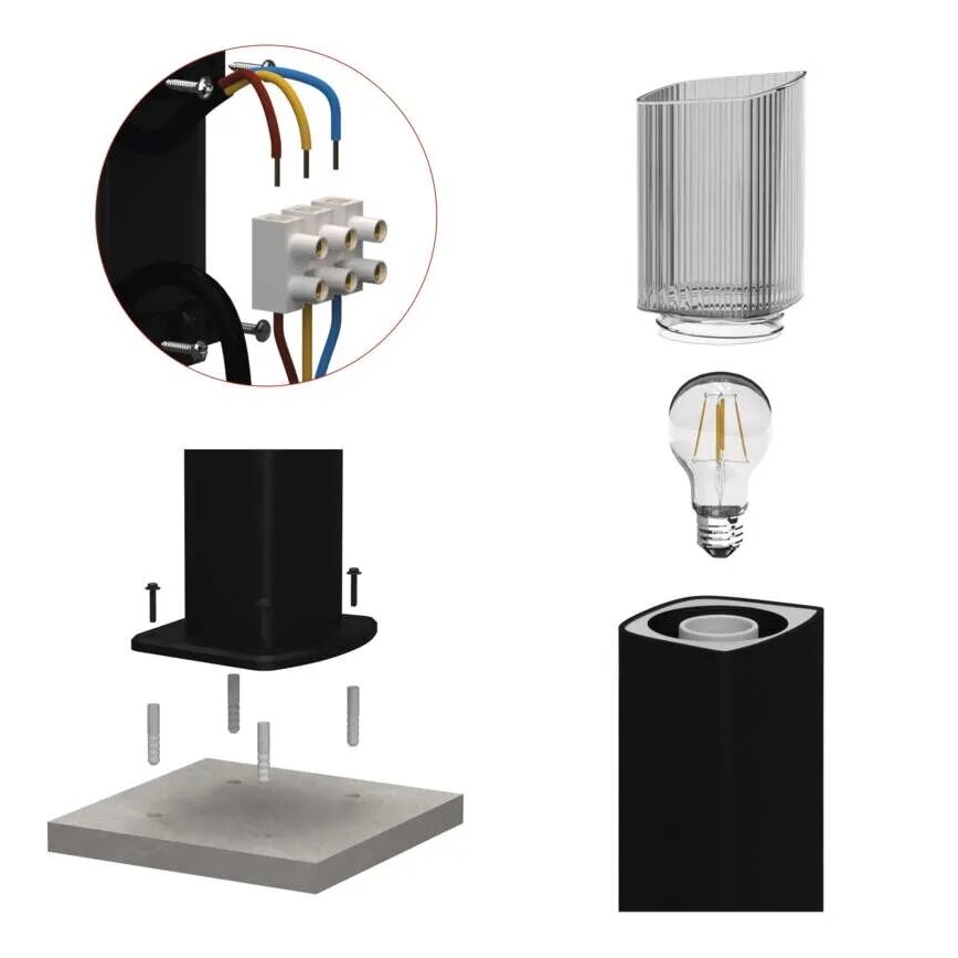 Buitenlamp LANA 1xE27/25W/230V IP54 75 cm
