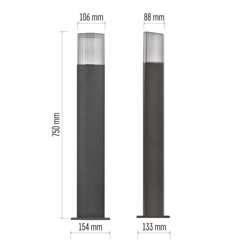 Buitenlamp LANA 1xE27/25W/230V IP54 75 cm