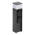 Buitenlamp met 2 stopcontacten DASTEN 1xG9/11W/230V 30 cm IP44 zwart