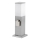 Buitenlamp met 2 stopcontacten SCHUKO 1xE27/20W/230V mat chroom IP44
