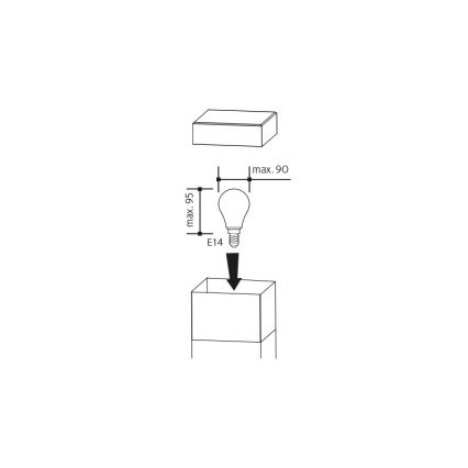 Buitenlamp met sensor GARD 1xE14/60W/230V IP44