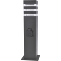 Buitenlamp met stopcontact TEKSAS 1xE27/20W/230V 44 cm IP44 antraciet