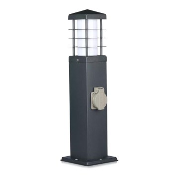 Buitenlamp met stopcontacten SCHUKO 1xE27/13W/230V IP44