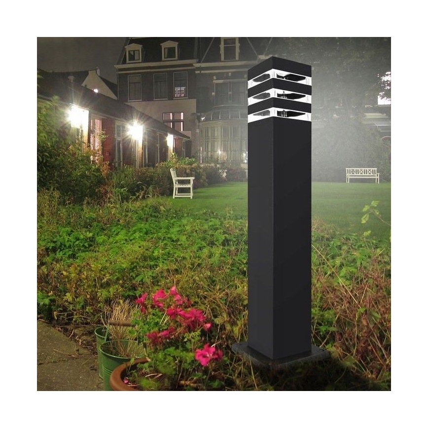 Buitenlamp met sensor TEKSAS 1xE27/12W/230V IP44 44 cm antraciet