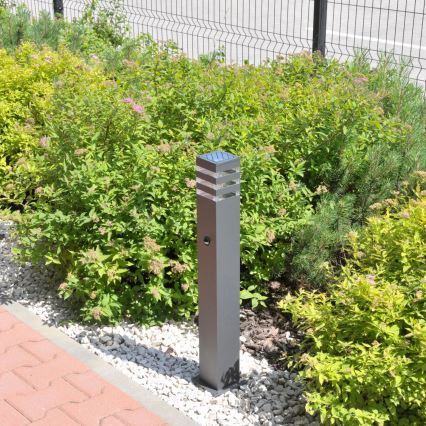 Buitenlamp met sensor TEKSAS 1xE27/12W/230V IP44 74 cm antraciet