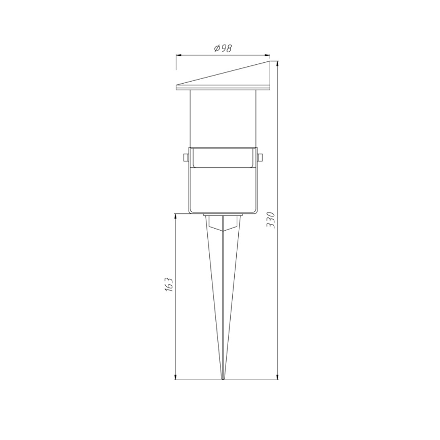 Buitenlamp VILO 1xGU10/60W/230V IP65 zwart