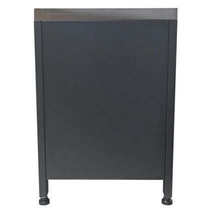 Buitenmodule: onderkast voor barbecue 80x47x69 cm, zwart/roestvrij staal