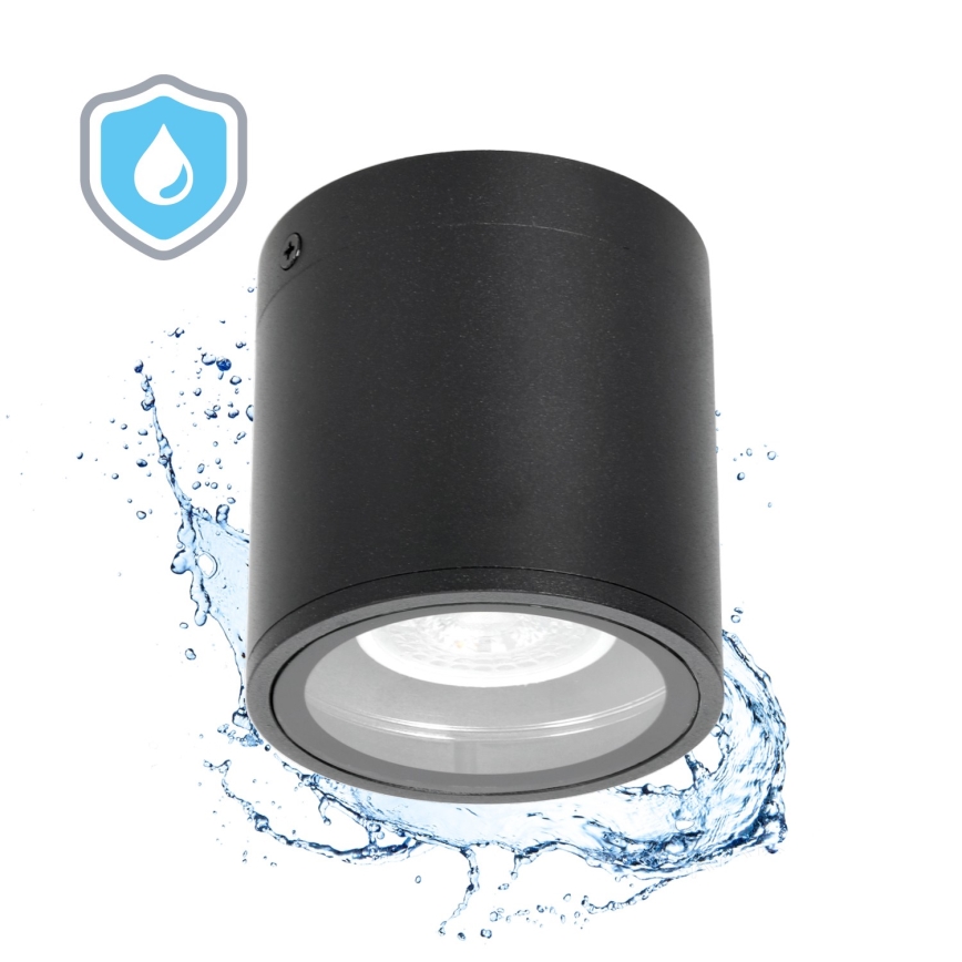 Buitenspot 1xGU10/35W/230V IP54 rond zwart