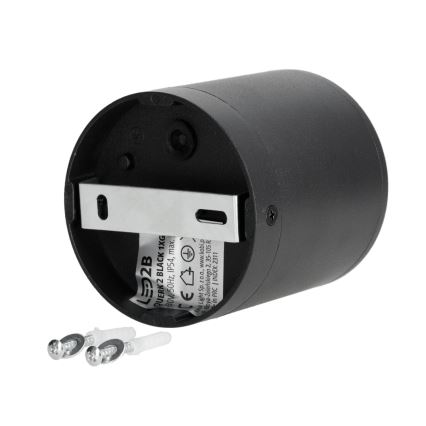 Buitenspot 1xGU10/35W/230V IP54 rond zwart