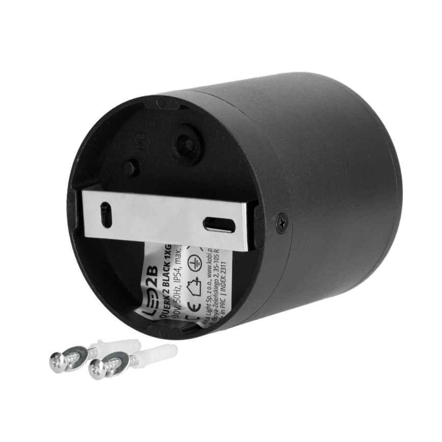 Buitenspot 1xGU10/35W/230V IP54 rond zwart