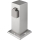 Buitenstopcontactpaal 2-voudig 230V IP44 mat chroom vierkant
