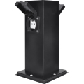 Buitenstopcontactpaal 2-voudig 230V IP44 zwart vierkant