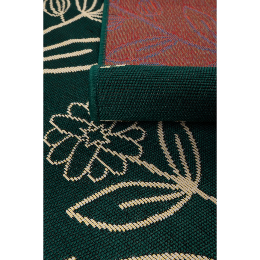 Buitenvloerkleed JUNGLE 160x220 cm groen/bladmotief