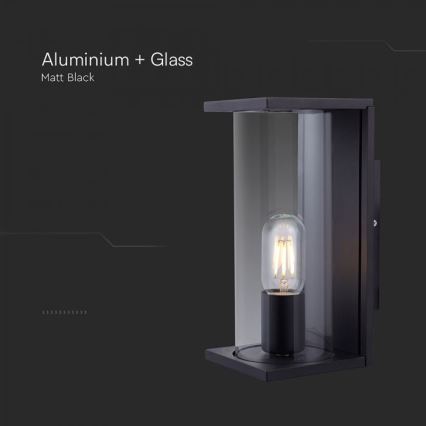 Buitenwandlamp 1xE27/60W/230V IP44 zwart