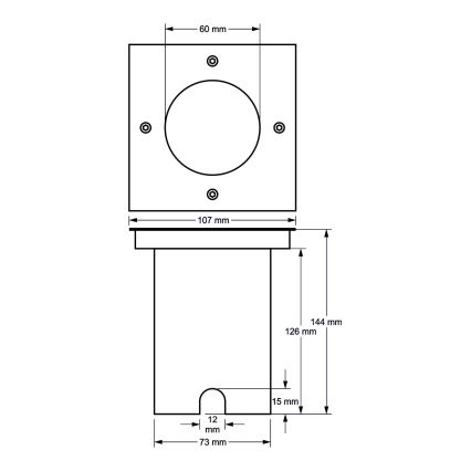 Buitenwandlamp 1xGU10/35W/230V IP44 mat chroom