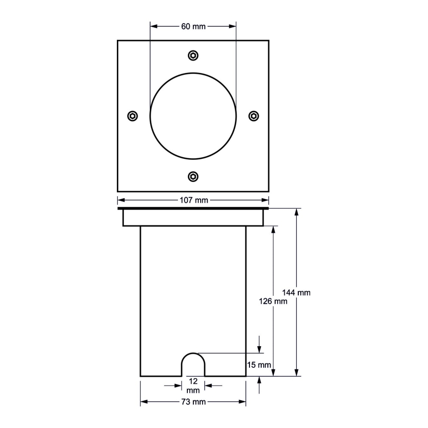 Buitenwandlamp 1xGU10/35W/230V IP44 mat chroom