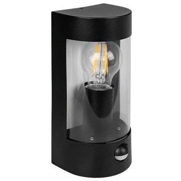 Buitenwandlamp met bewegingssensor 1xE27/15W/230V IP44 zwart