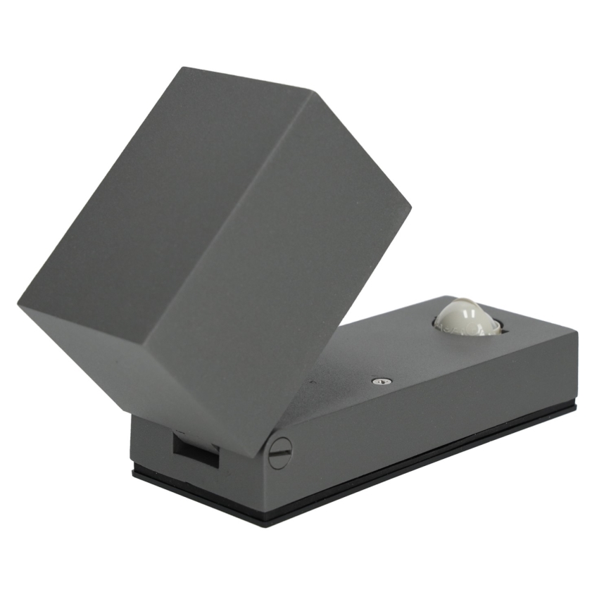 Buitenwandlamp met sensor QUAZAR 1xGU10/35W/230V IP44 grijs