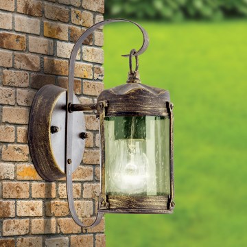 Buitenwandlamp TAVERNA 1xE27/60W/230V IP23 brons/patina