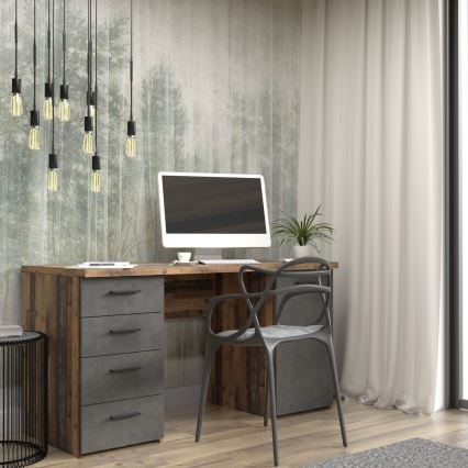 Bureau ARENO marron/graphite