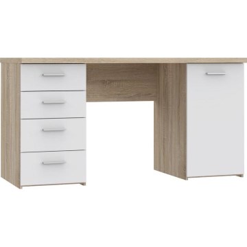 Bureau ARENO wit/sonoma eiken