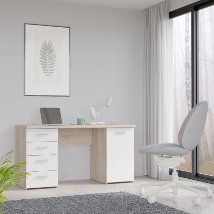 Bureau ARENO wit/sonoma eiken