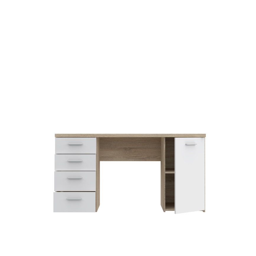 Bureau ARENO wit/sonoma eiken