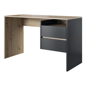 Bureau avec tiroirs MARLO chêne artisan/anthracite
