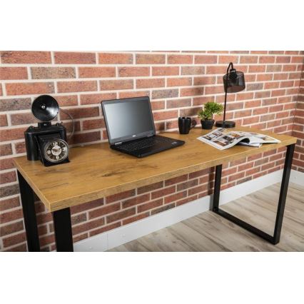 Bureau BLAT 160x60 cm noir/marron