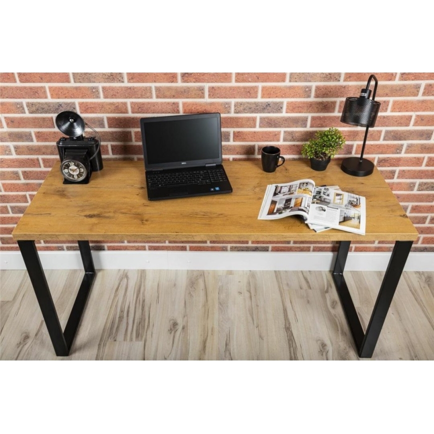 Bureau BLAT 160x60 cm noir/marron